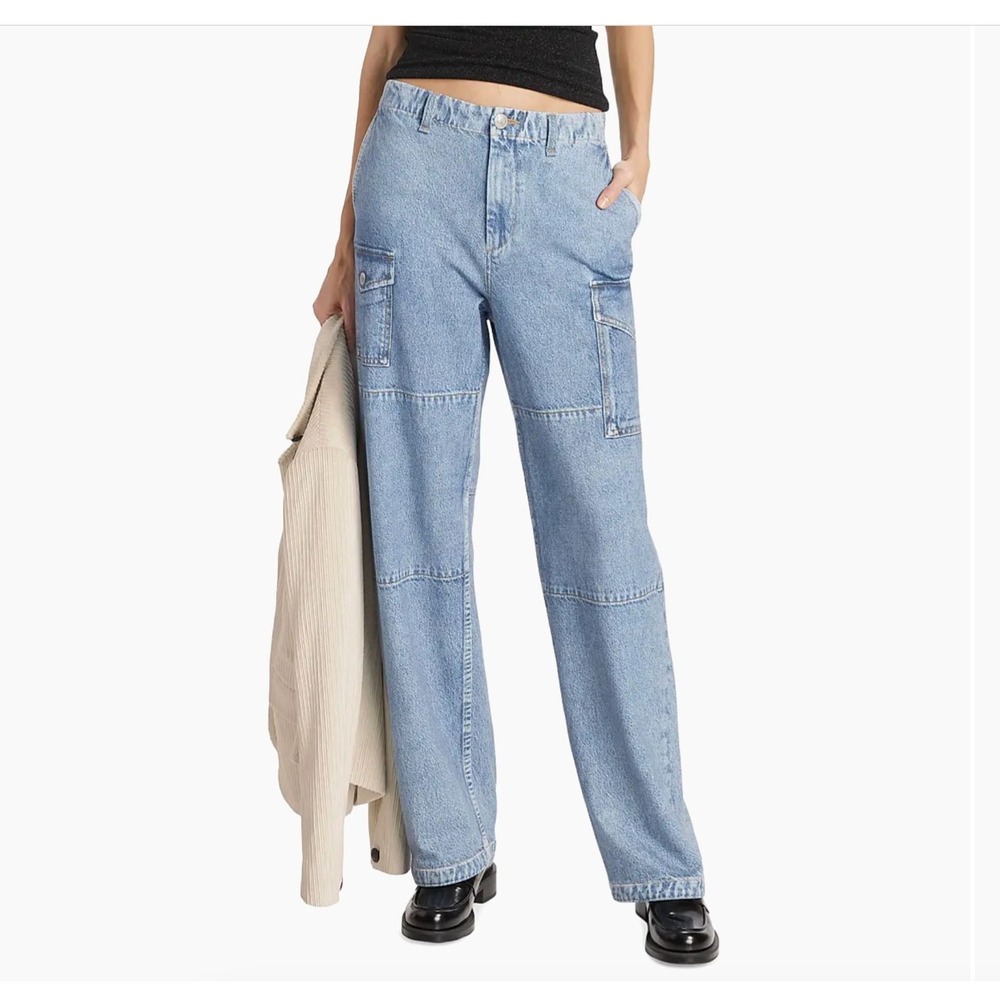 rag & bone miramar Nora cargo pant sweat pant Light Blue Women's Jeans 31